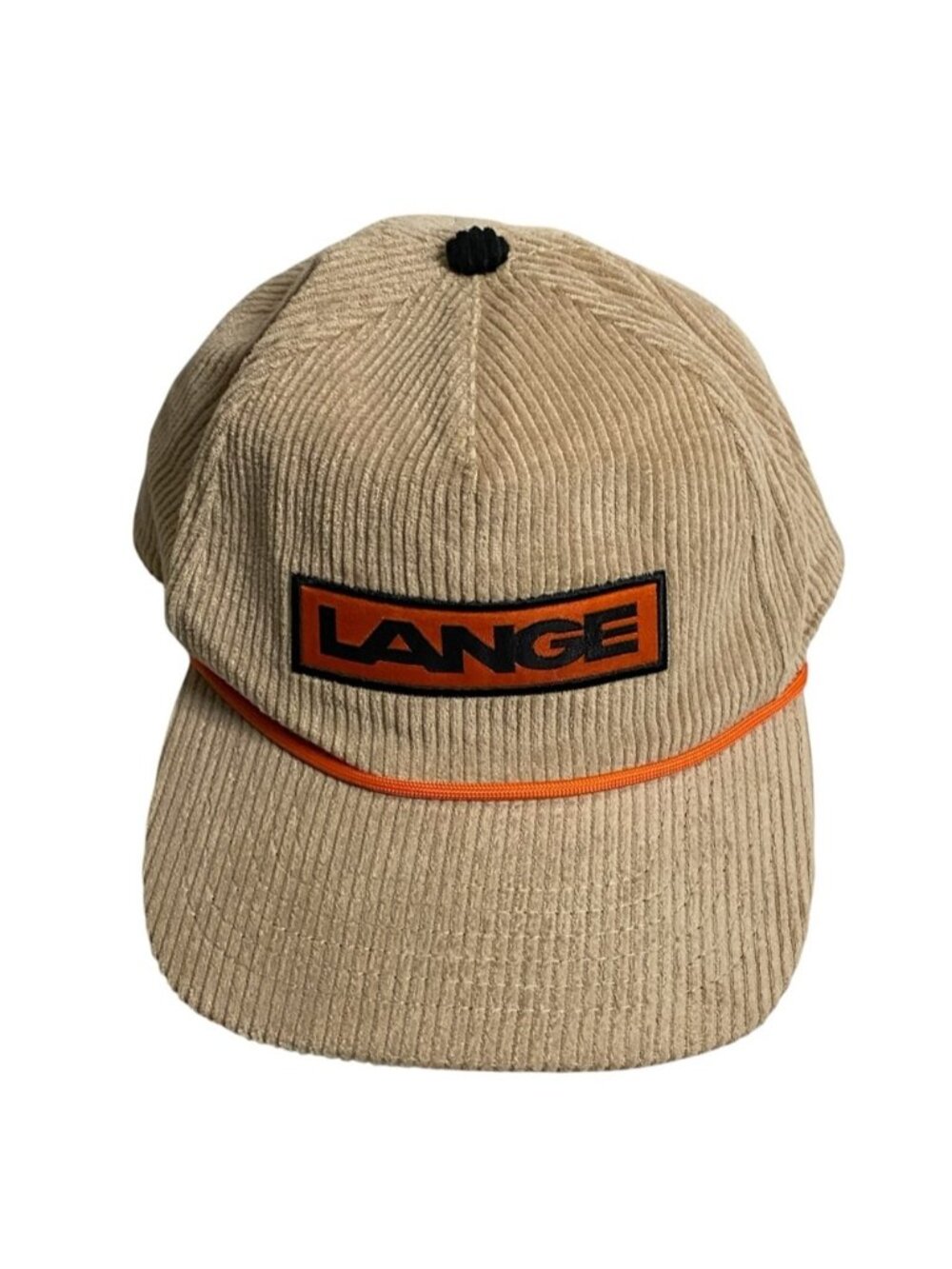Lange Tan Corduroy Snapback Cap
